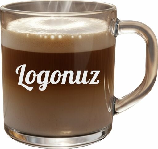 Logolu Cam Kupa Bardak