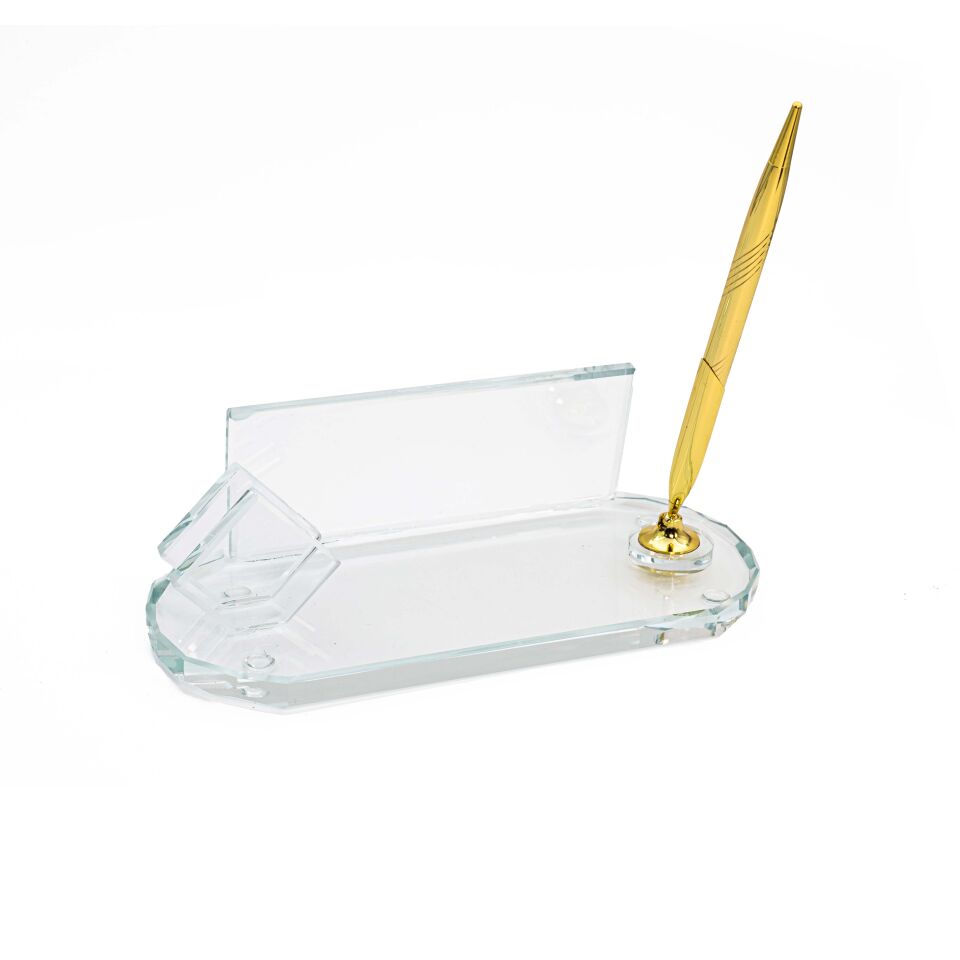 Oval Cam Kristal Masa İsimliği