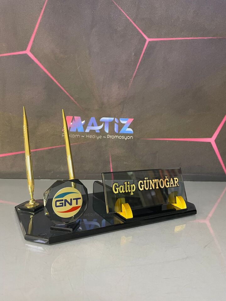 Logolu Kristal Masa İsimliği