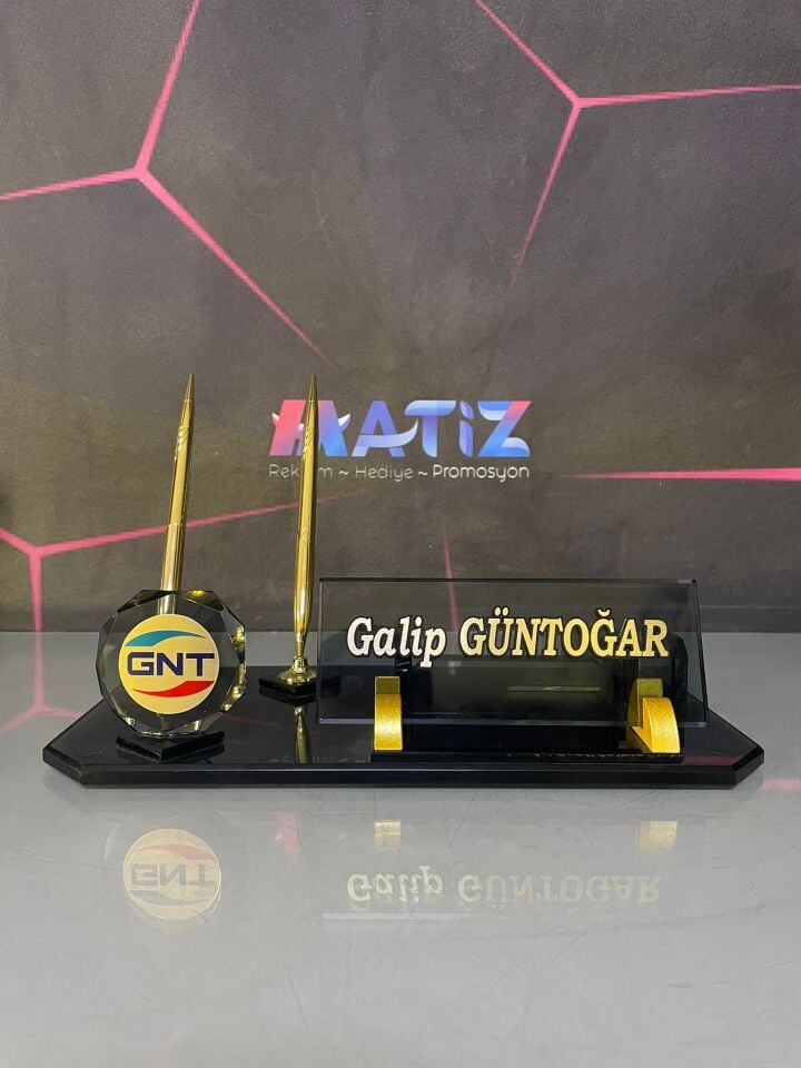 Logolu Kristal Masa İsimliği