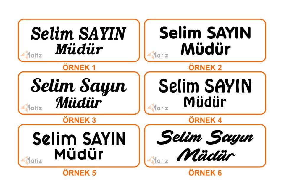 Mali Müşavir Masa İsimliği