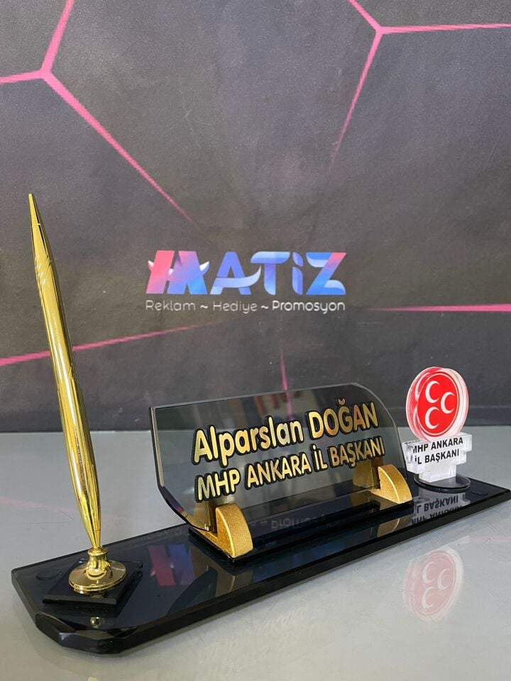 MHP Logolu Masa İsimliği