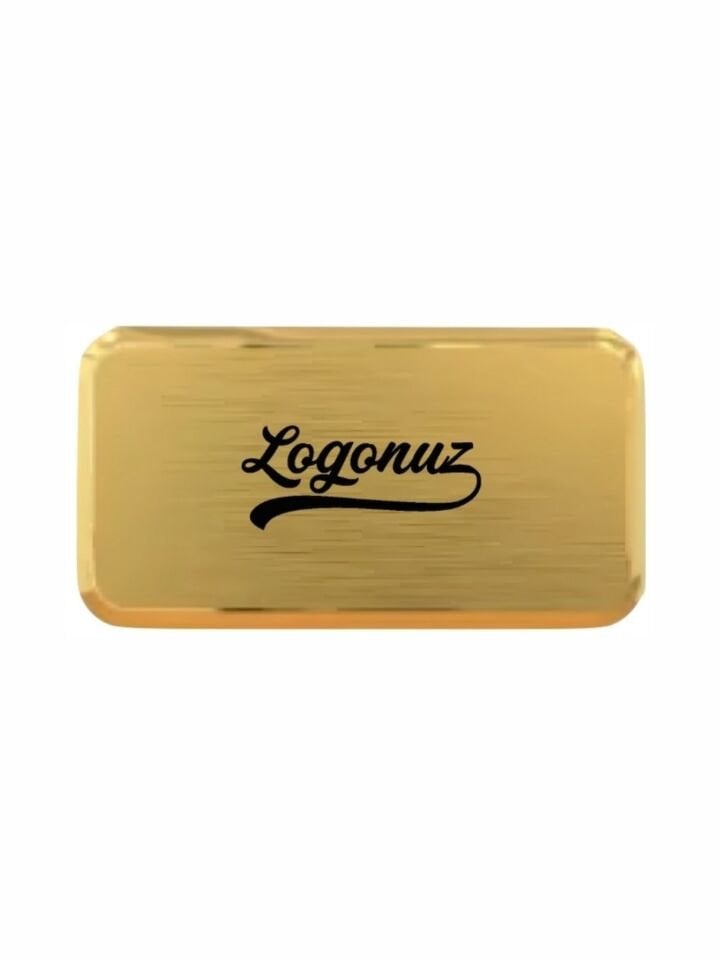 Gold Logo Baskılı Yaka İsimliği