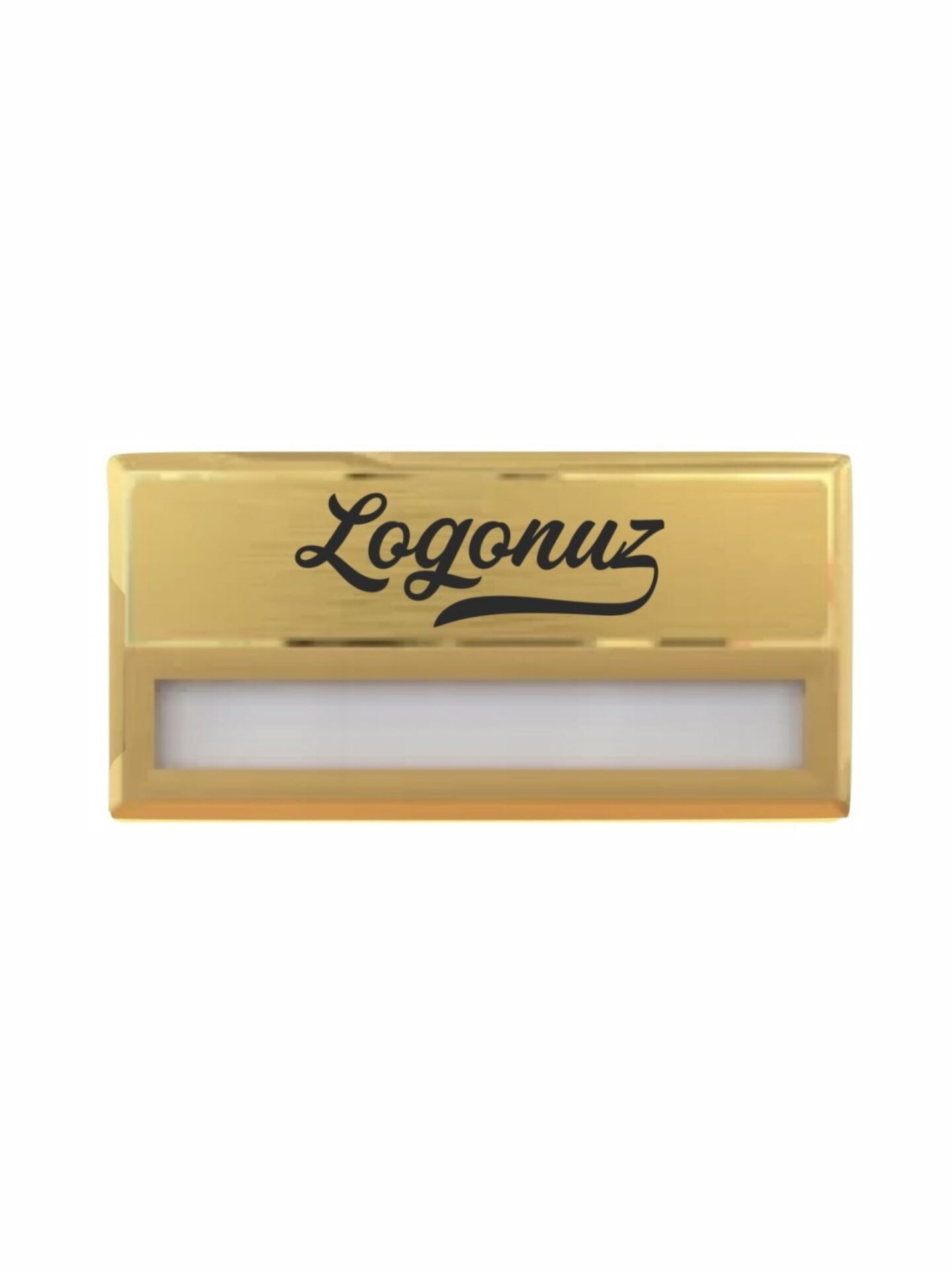 Gold Dikdörtgen Yaka İsimliği