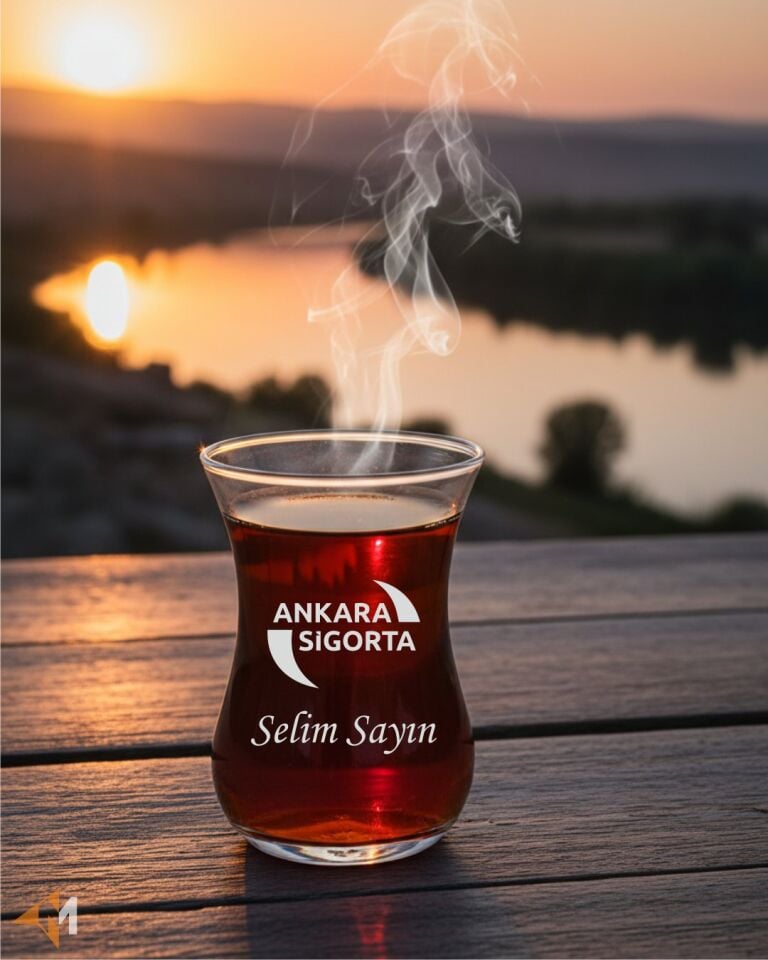 Firma Logonuza Özel Çay Bardağı