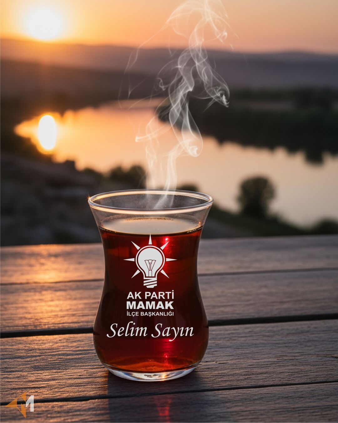 Ak Parti Logolu Çay Bardağı