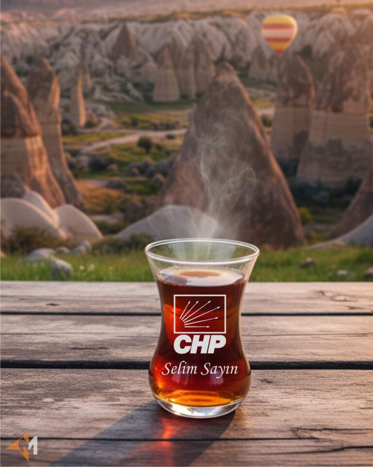 CHP Logolu Çay Bardağı