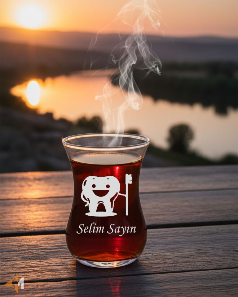 Dişçilere Özel Logolu Çay Bardağı