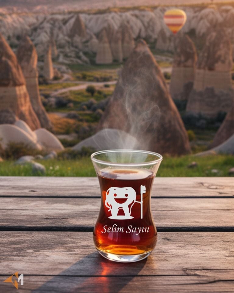 Dişçilere Özel Logolu Çay Bardağı