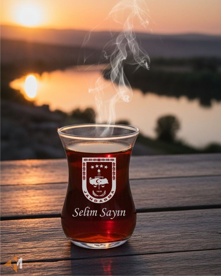 Jandarma Logolu Bardak