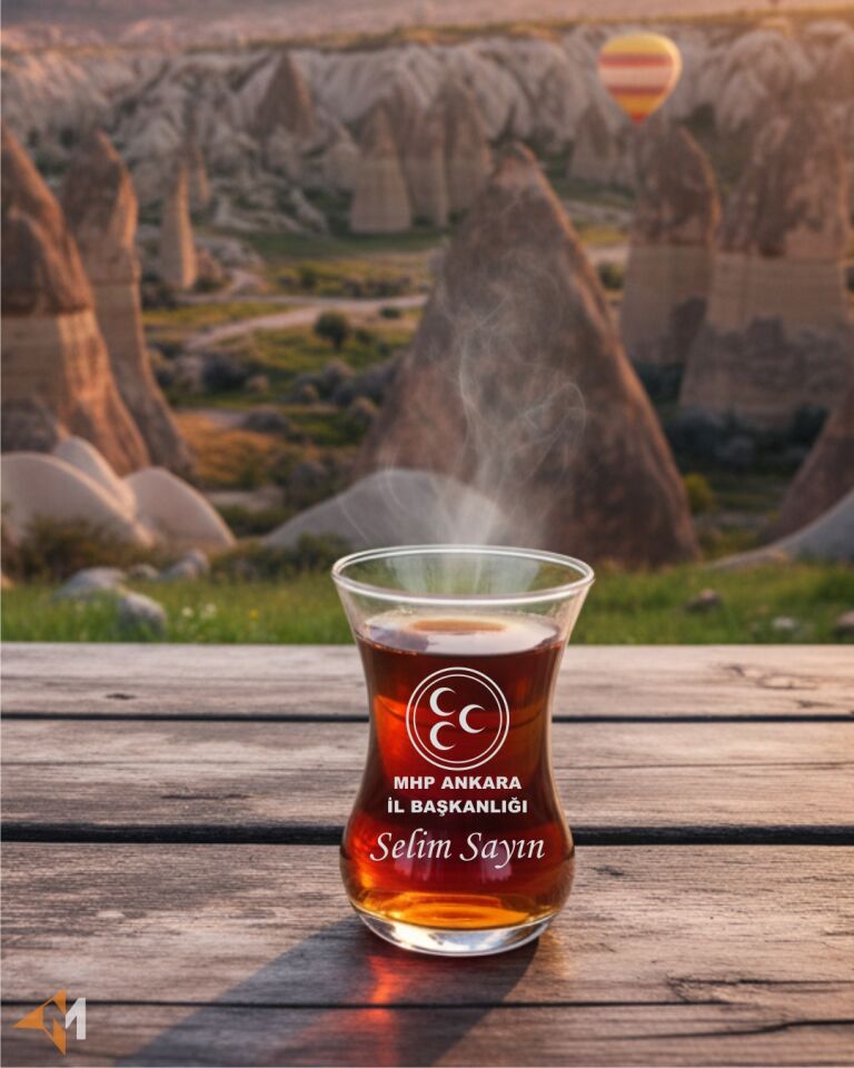 MHP Logo Baskılı Çay Bardağı