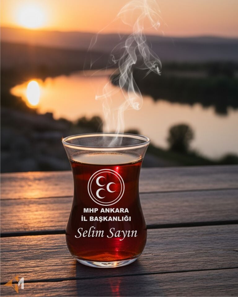 MHP Logo Baskılı Çay Bardağı