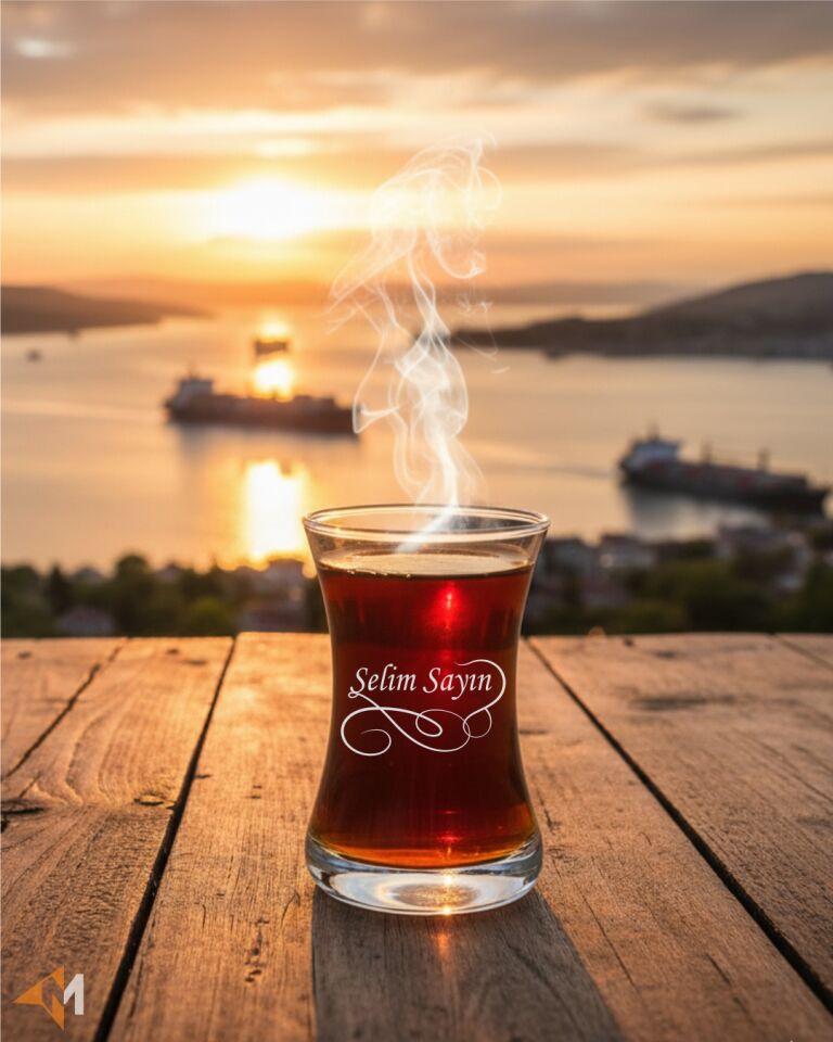 İsme Özel Lazer Çay Bardağı