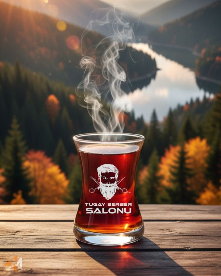 Kuaför Logolu Çay Bardağı