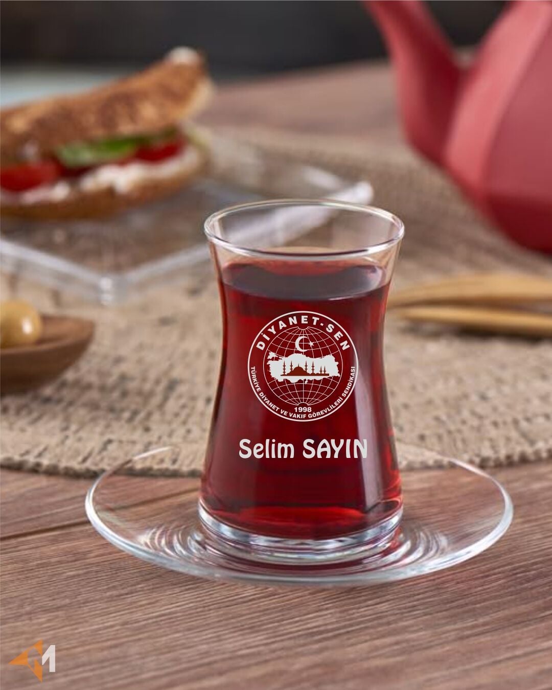 Diyanet-Sen Logo Baskılı Çay Bardağı