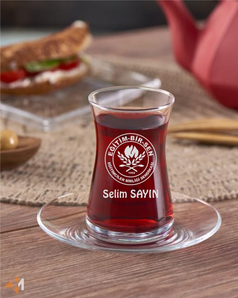 Sendika Logolu Çay Bardağı