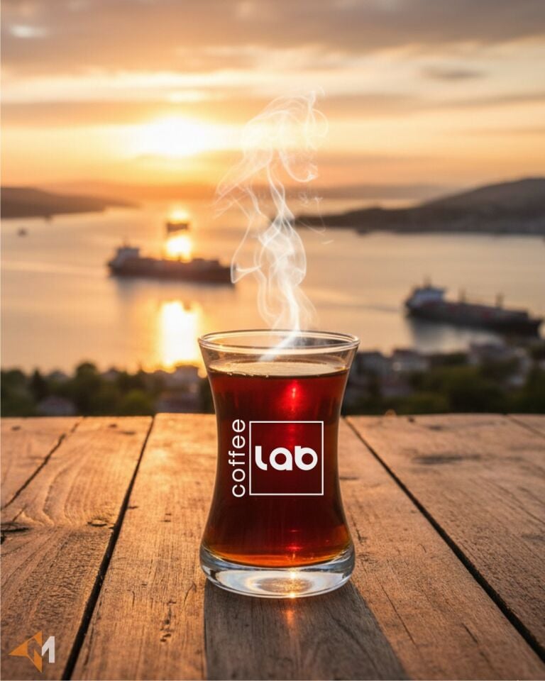 Kafelere Özel Logolu Çay Bardağı