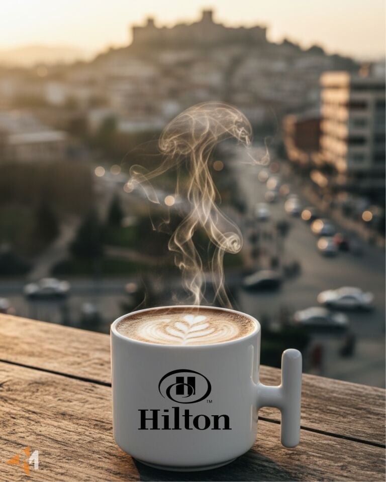 Otellere Özel Logo Baskılı Fincan