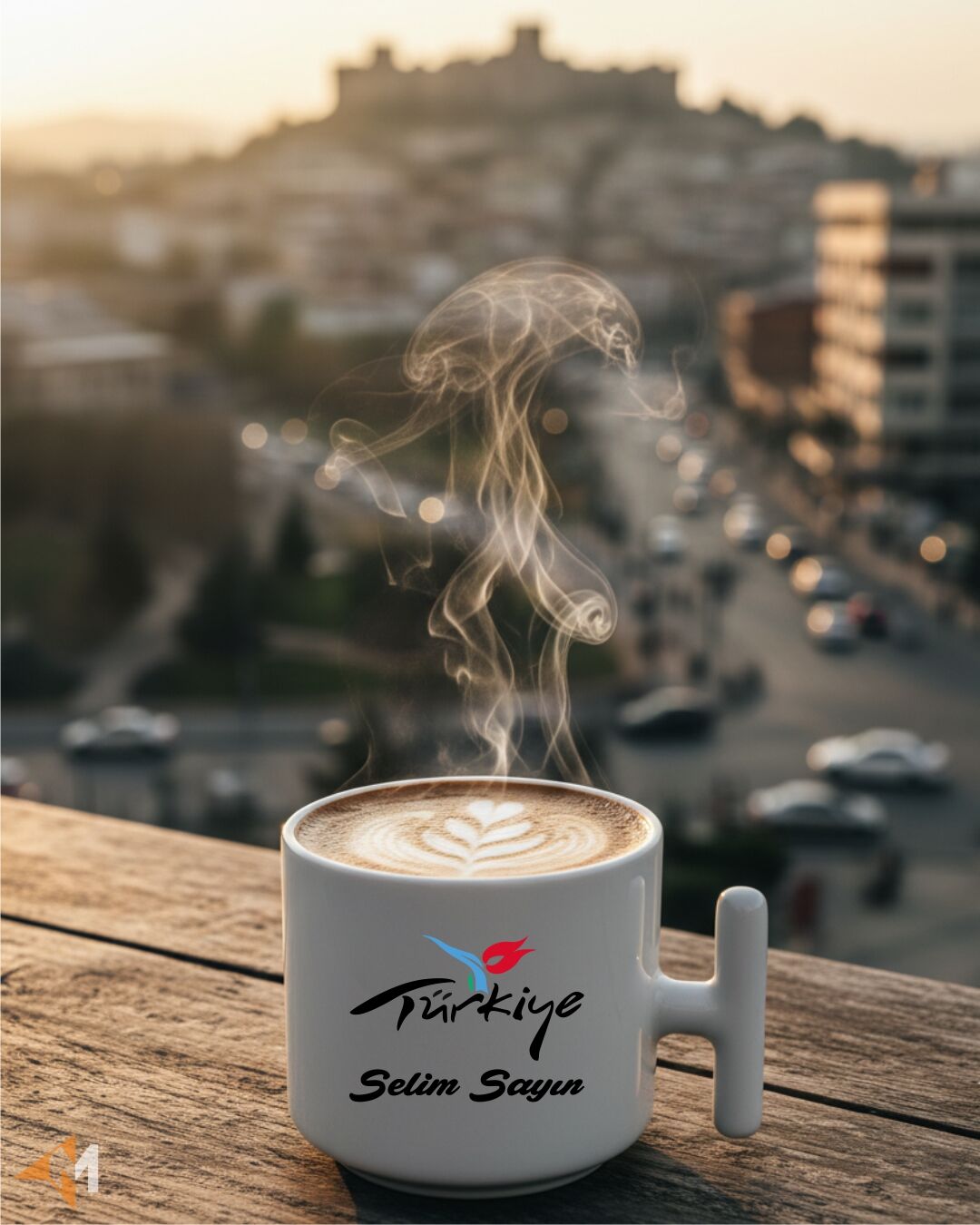 Türkiye Logolu Latte Fincanı