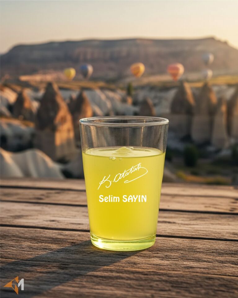 Atatürk İmzalı Limonata Bardağı