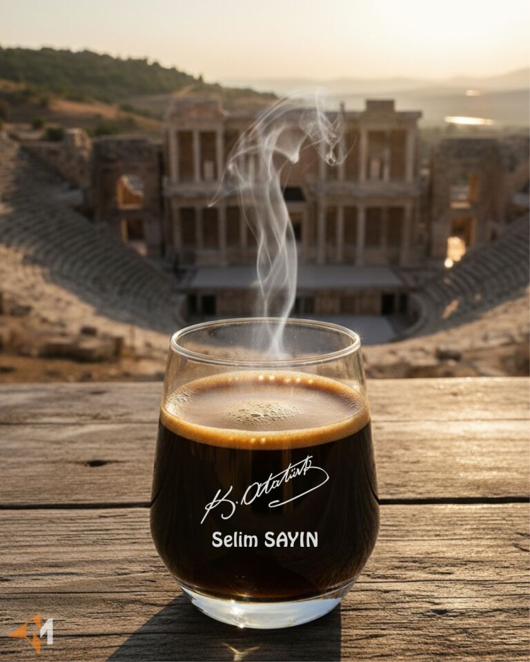 Atatürk İmzalı Lüx Su Bardağı