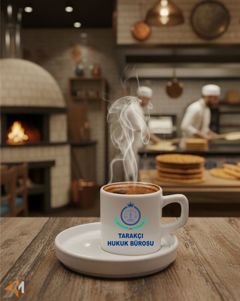 Hukuk Bürosu Logolu Türk Kahvesi Fincanı