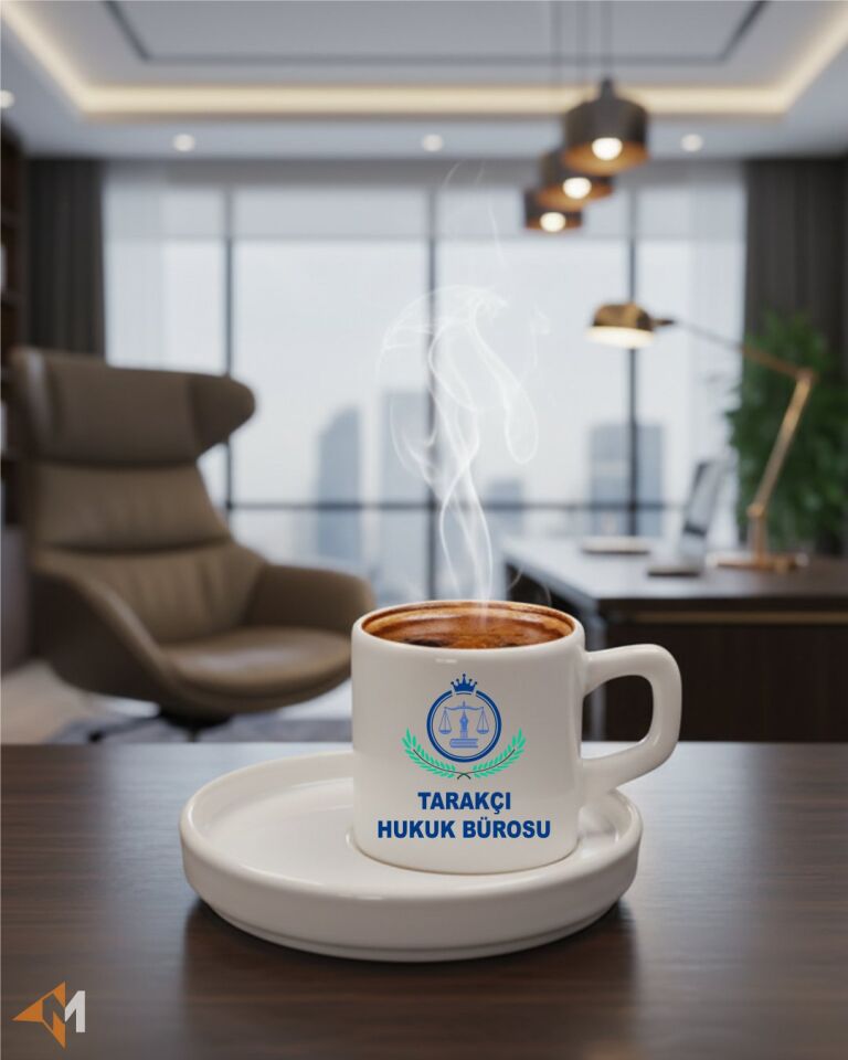Hukuk Bürosu Logolu Türk Kahvesi Fincanı