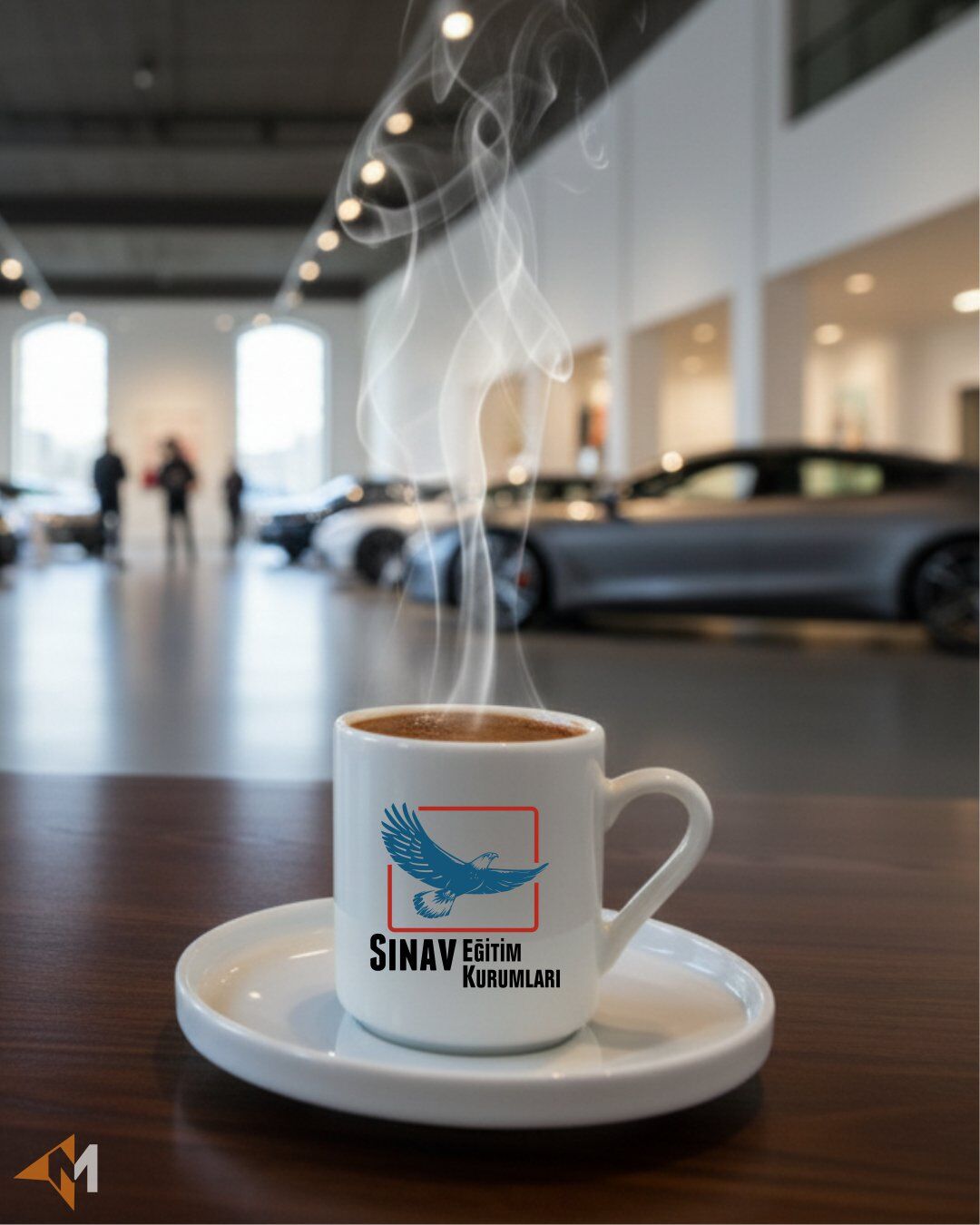 Okul Logolu Türk Kahvesi Fincanı