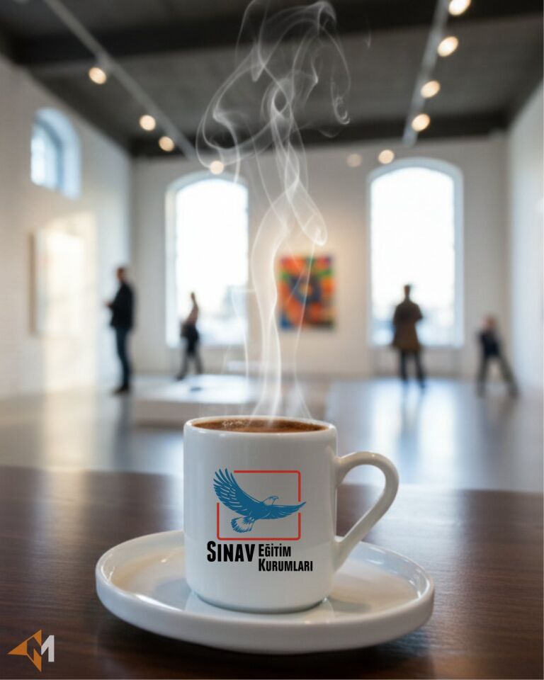 Okul Logolu Türk Kahvesi Fincanı