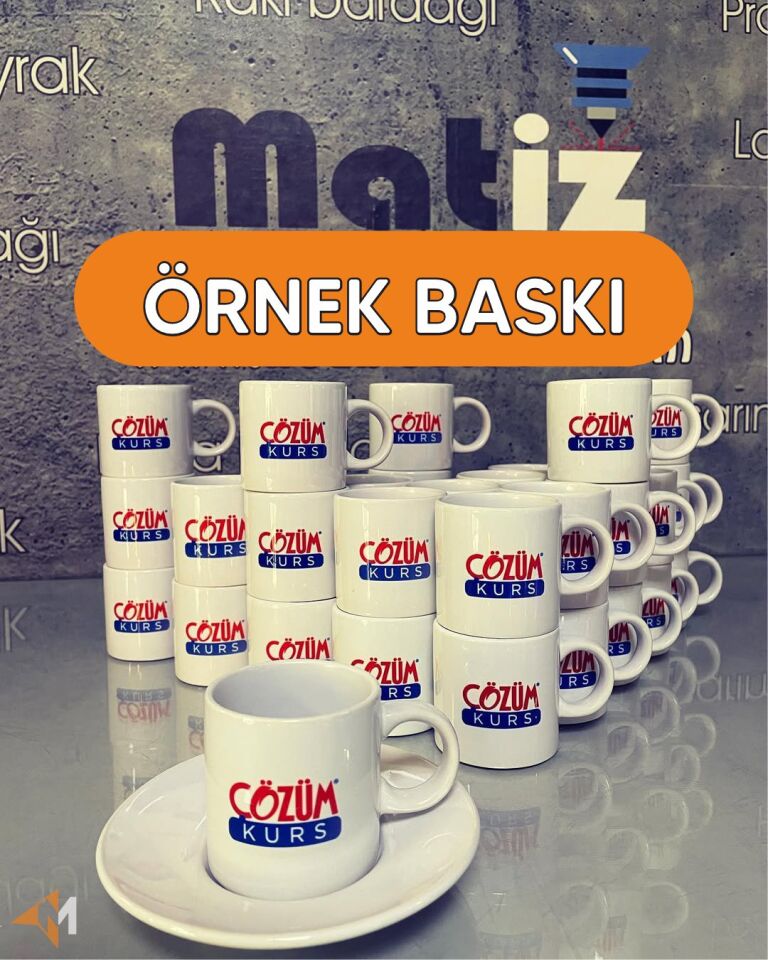 Kuaför Logo Baskılı Türk Kahvesi Fincanı