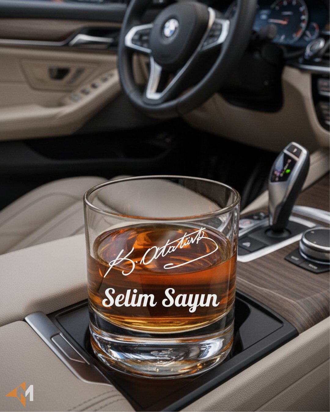 Atatürk İmzalı Viski Kadehi