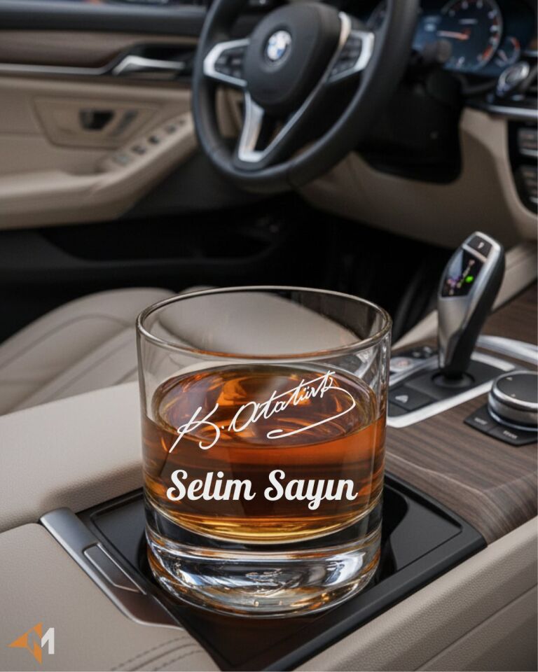 Atatürk İmzalı Viski Kadehi