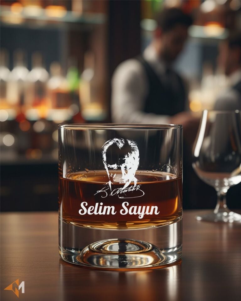 Atatürk Silüetli Viski Bardağı