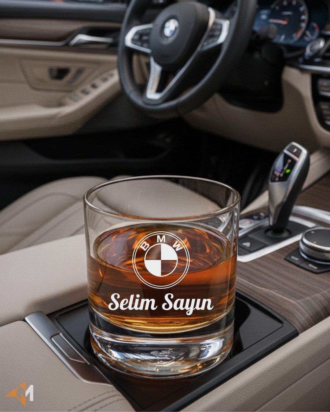 Bmw Logo Baskılı Viski Bardağı