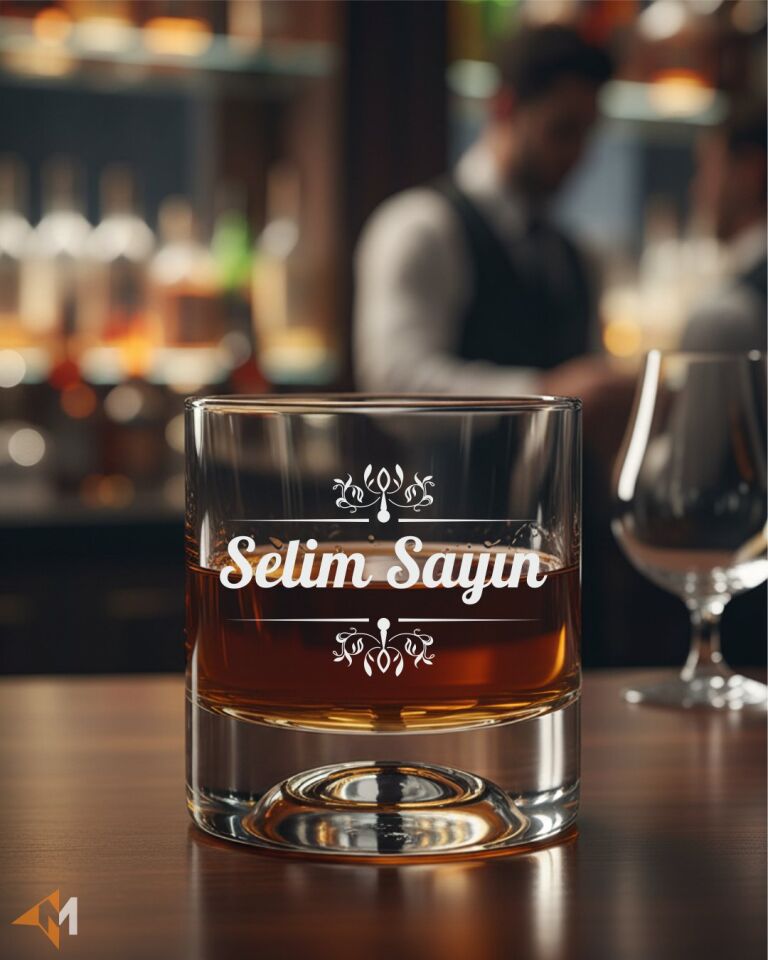 İsme Özel Baskılı Viski Bardağı