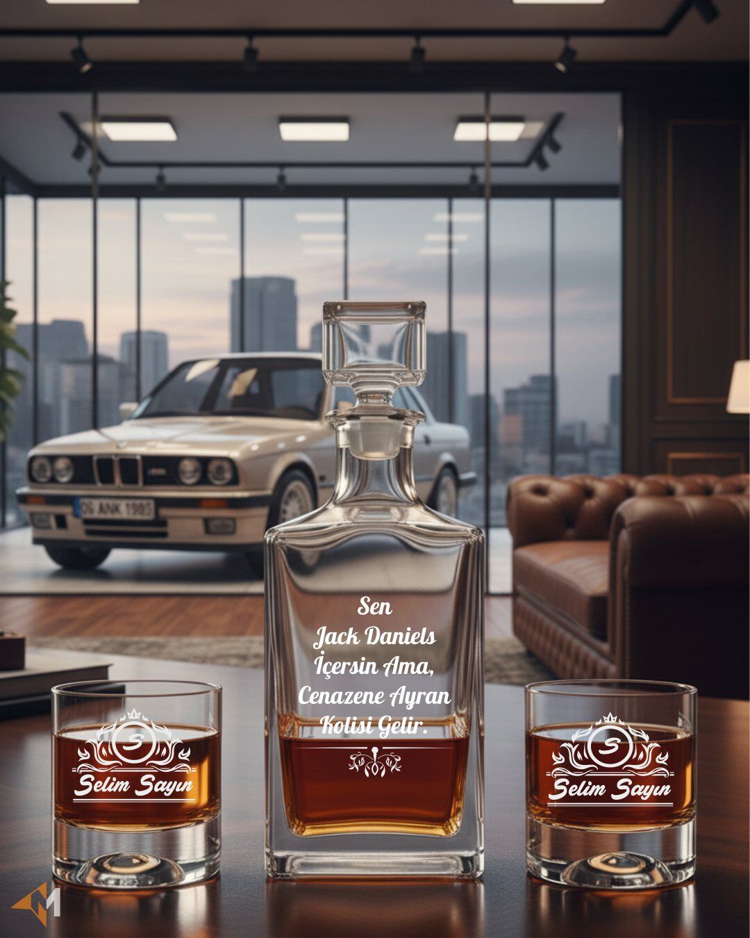 Efkarlı ve Şişeli Viski Seti