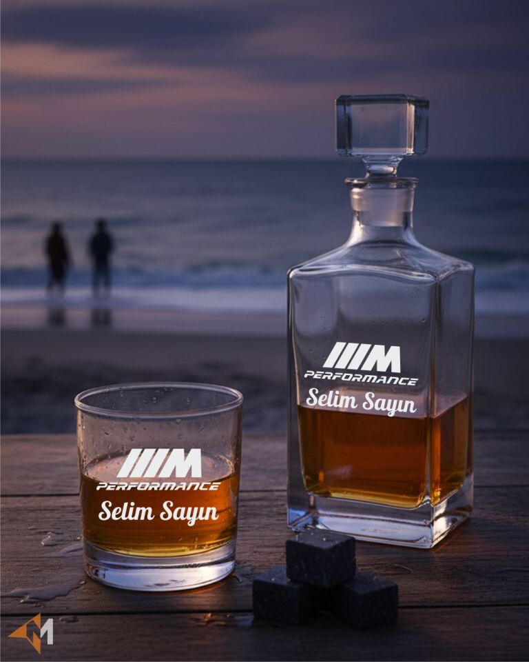 Bmw M Baskılı Viski Seti