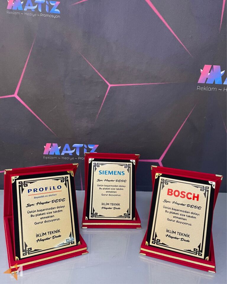 12x16 cm Metal Plaket