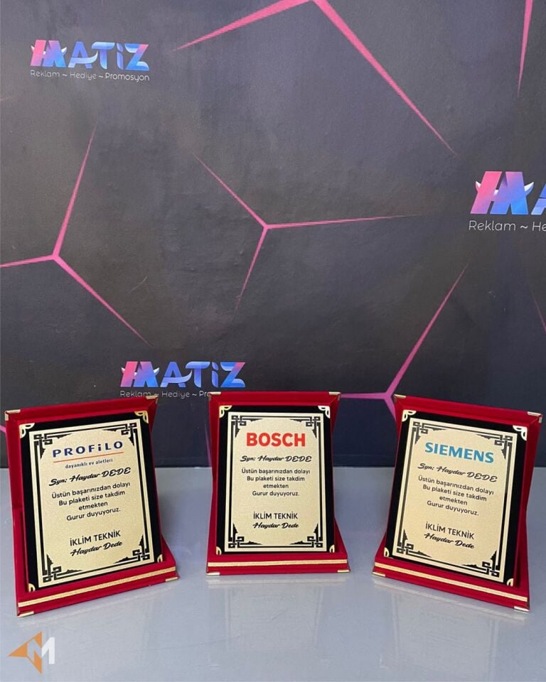 12x16 cm Metal Plaket