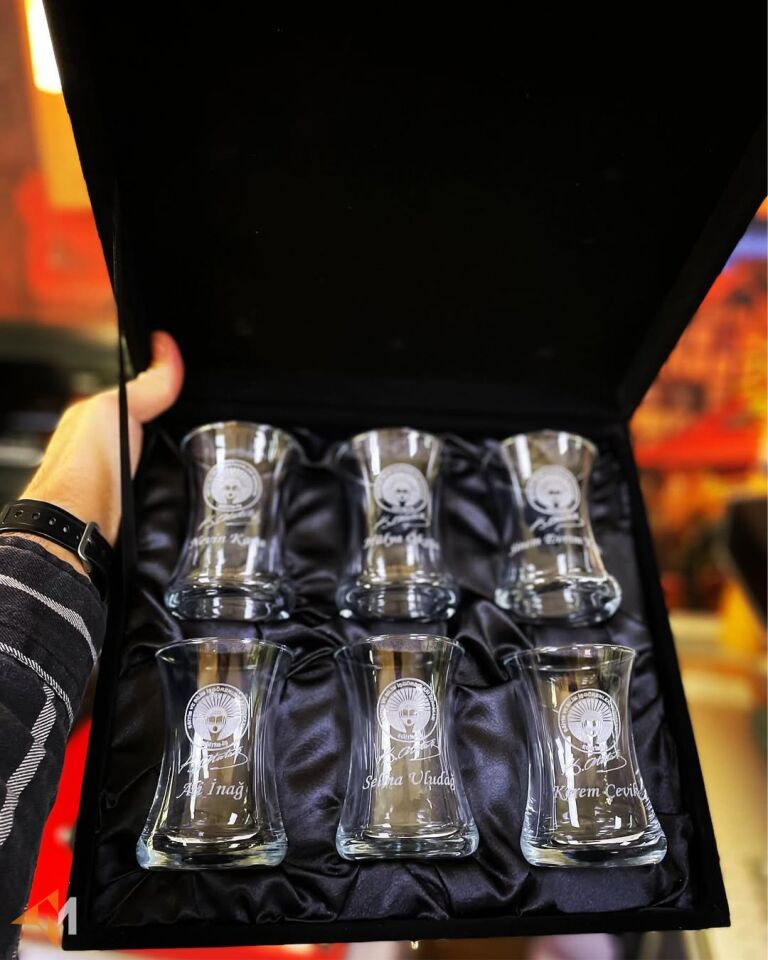 Firma Logolu Kutulu Çay Bardağı