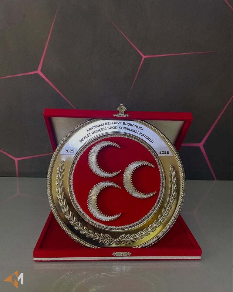 Üç Hilal Filografi Tabak Plaket