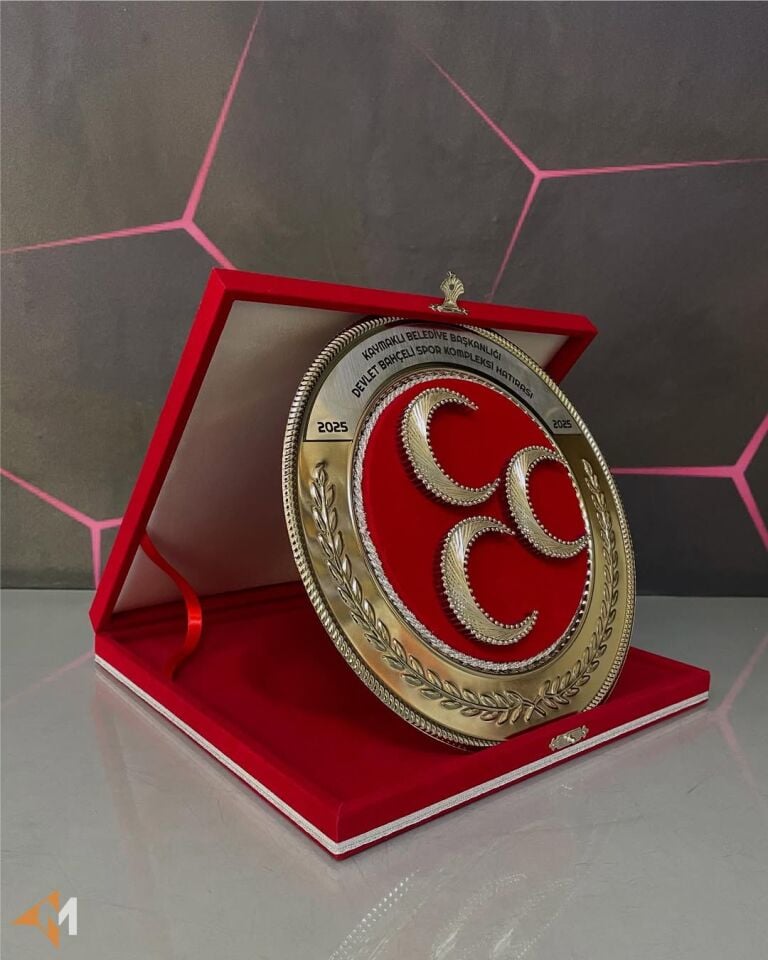 Üç Hilal Filografi Tabak Plaket