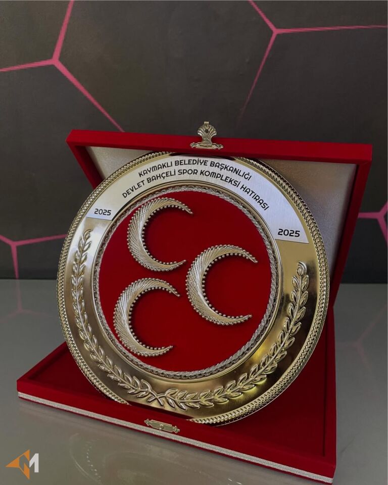 Üç Hilal Filografi Tabak Plaket