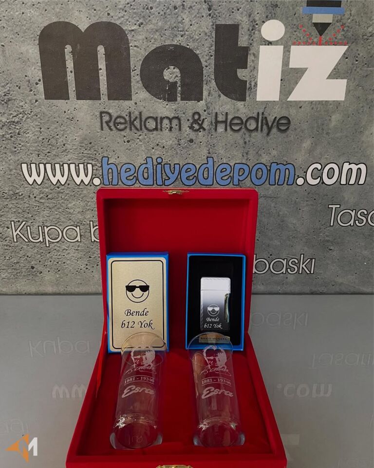 Çakmaklı Atatürk Rakı Kadehi Seti