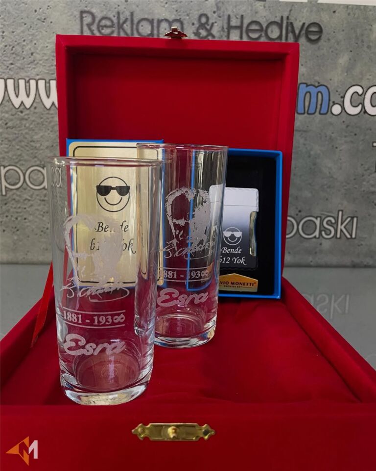 Çakmaklı Atatürk Rakı Kadehi Seti