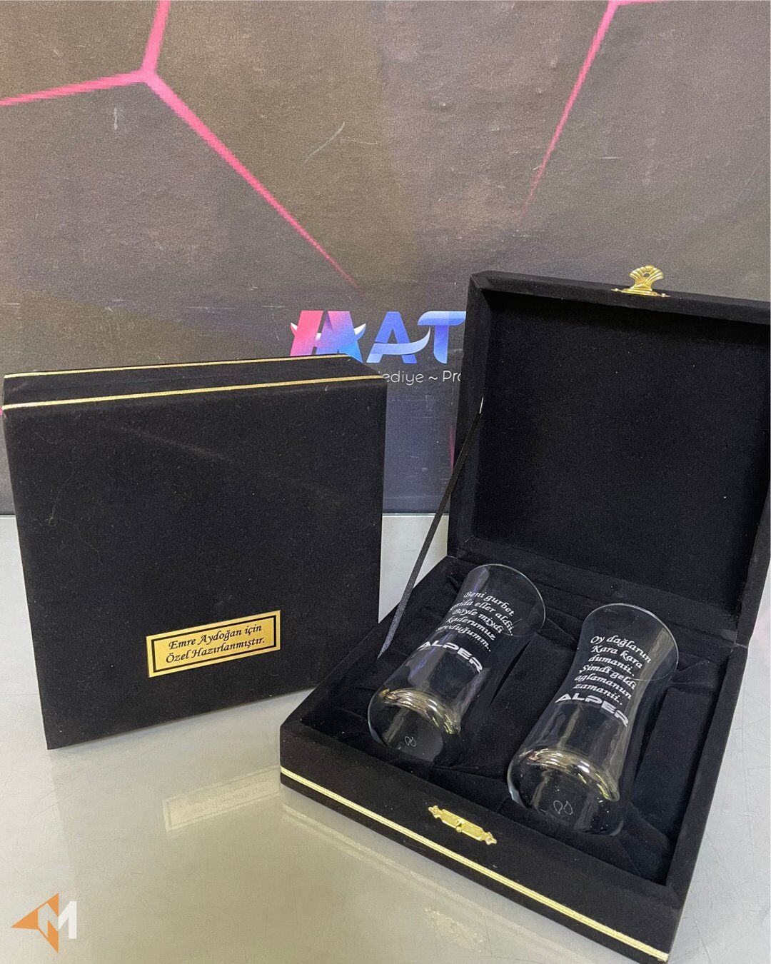 Kişiye Özel Kutulu Heybeli Rakı Bardağı