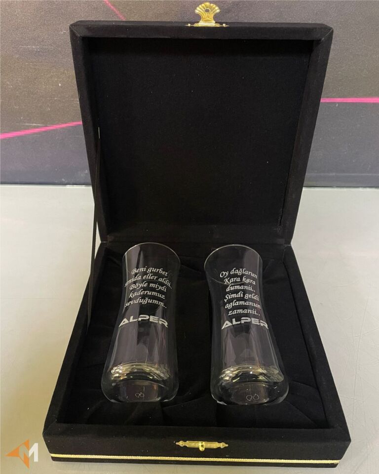 Kişiye Özel Kutulu Heybeli Rakı Bardağı