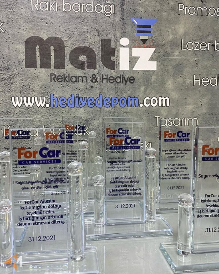 Özel Kesim Kristal Plaket