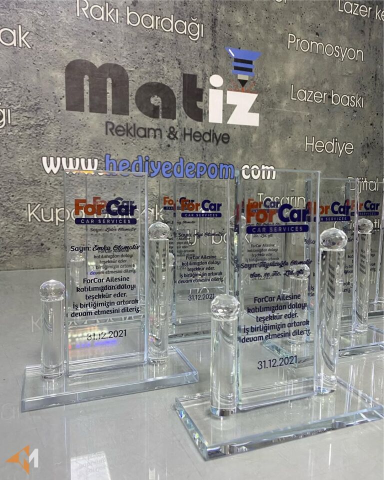 Özel Kesim Kristal Plaket