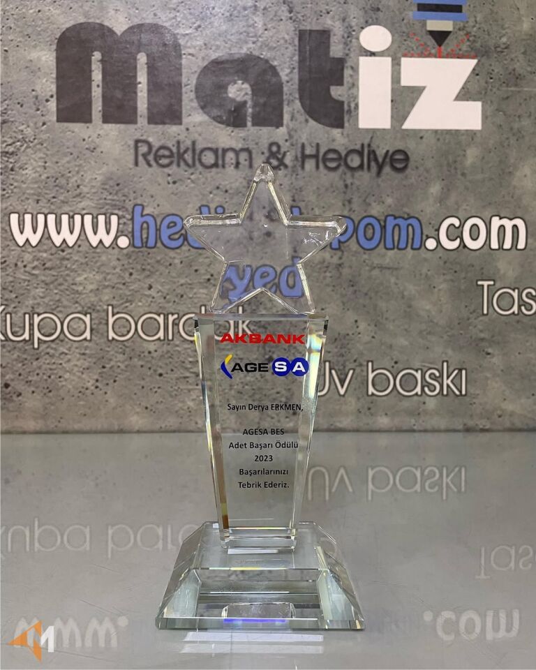 Yıldız Model Kristal Plaket